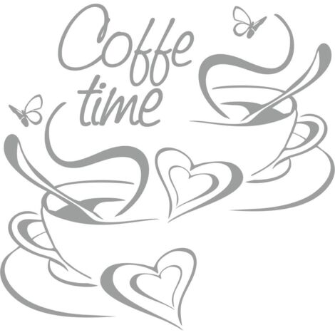 PEGATINAS DE COCINA pegatina taza de café corazón 100 x 50cm G267074