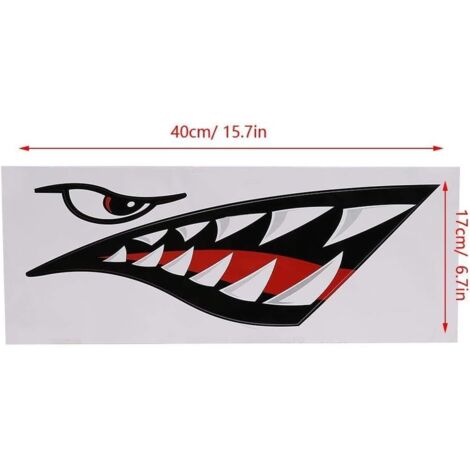 pegatinas de dientes de tiburón, impermeables, divertidas, para coche, kayak, barco, camión, decoración