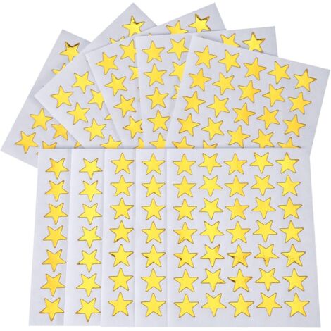 Pegatinas de estrellas doradas, 1750 piezas, pegatinas autoadhesivas
