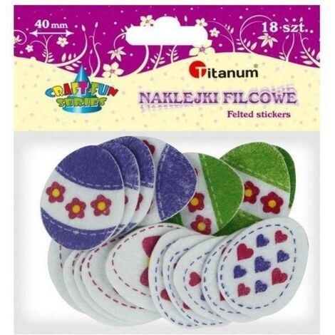 Pegatinas de fieltro de titanio para huevos de Pascua (18 unidades)