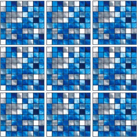 Pegatinas de mosaico para azulejos, 10 unidades, papel tapiz autoadhesivo impermeable para cocina, baño, suelo, muebles y decoración del hogar.