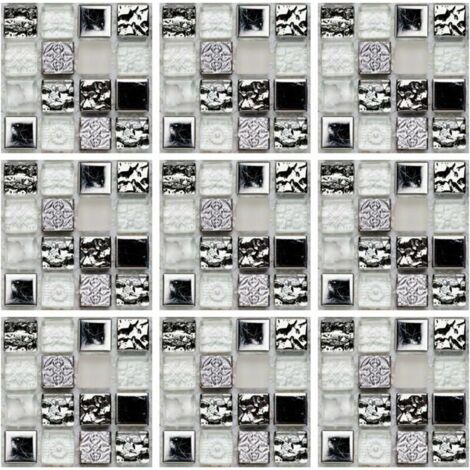 Pegatinas de mosaico para pared, 10 piezas, resistentes al agua.