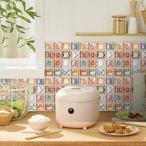 [Pegatinas de pared] [Colección Mano] [Pegatinas para azulejos DIY] 10 piezas de pegatinas de pared de PVC brillantes, autoadhesivas y luminosas de 20x20cm para la decoración DIY de la sala de estar, 