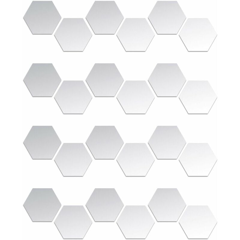 

Happyshopping - Pegatinas de pared con espejo hexagonal, calcomanias de pared extraibles, espejo decorativo de acrilico, decoraciones para el hogar