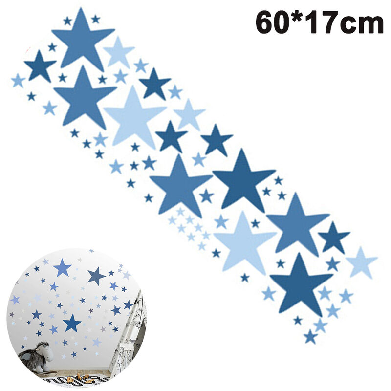 

Pegatinas de pared con forma de estrella Pegatinas de pared extraíbles Decoración del hogar Fácil de pelar Paredes de varillas pintadas Vinilo