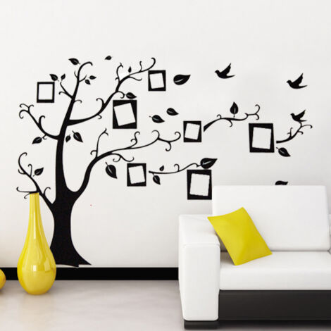 Pegatinas de pared de árbol DIY Marco de fotos Calcomanías de pared Decoraciones artísticas para guardería, dormitorio, sala de estar, dormitorio