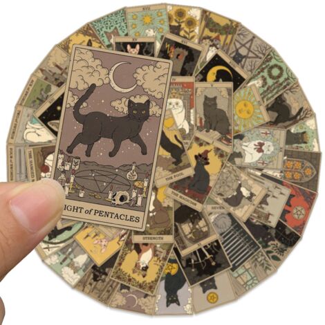 Pegatinas de vinilo personalizables con diseño de grafiti de tarot, PVC reutilizable, 72 diseños multicolores para monopatín, maleta y decoración.
