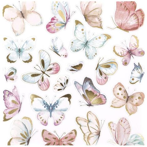 Pegatinas decorativas de mariposas coloridas BUTTERFLIES Boho 22 piezas