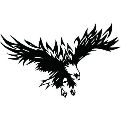 Pegatinas gráficas universales Cool Eagle para coche, funda para coche, calcomanía lateral para carrocería, estilo D-733 Negro