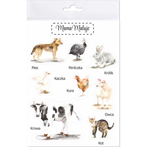 Pegatinas grandes Animales de granja 1
