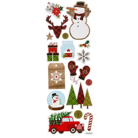 Pegatinas impresas en relieve 25.4 X 10 cm - Feeric lights & christmas