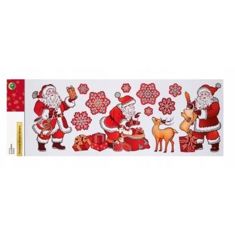 Pegatinas navideñas para ventanas y cristales Papá Noel Livarno Home