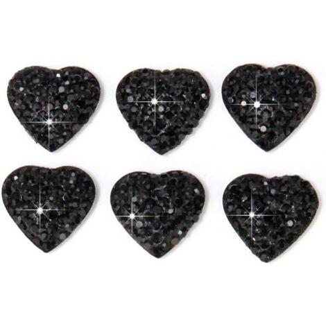 Pegatinas perforadas para coche, 6 unidades, para interiores de coche, accesorios de personalización automotriz, color negro.
