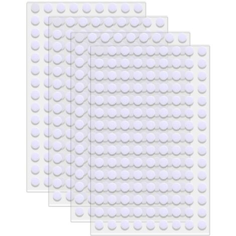 Pegatinas Redondas para Rascar [270 Pares], Adhesivos de Gancho y Bucle de 1 CM, Puntos Autoadhesivos de Doble Cara para Manualidades de Muebles de Bricolaje, Esquinas de Puntos Traseros de Puntos Aut