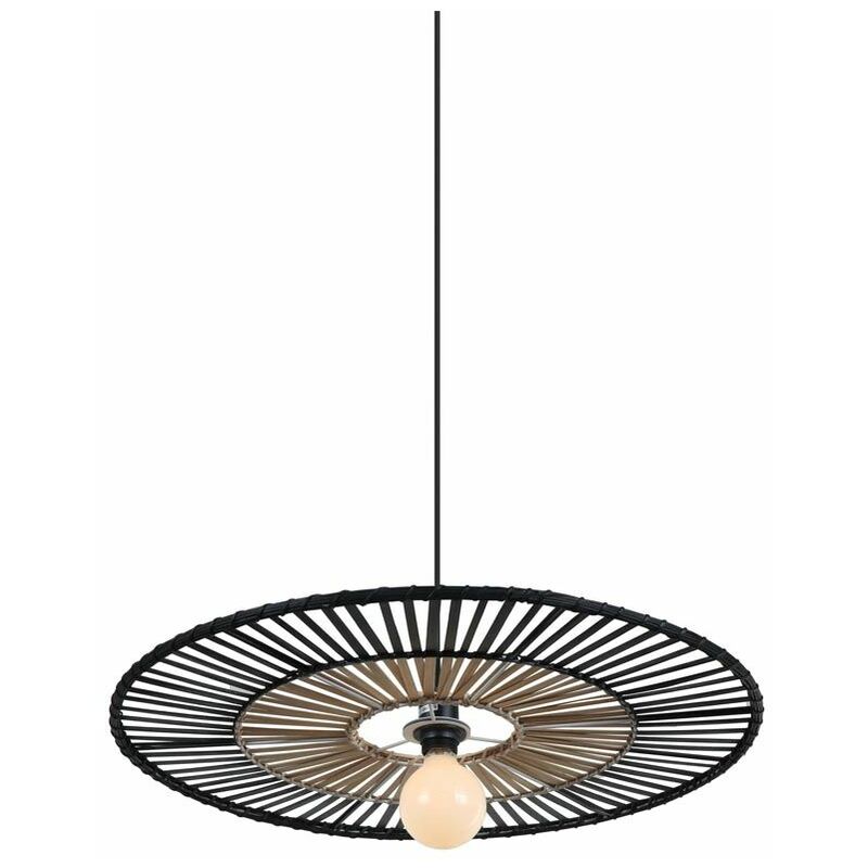 Larissa Lighting - Suspension Luminaire D400 Pour Ampoule led E27 Bambou Noir zambelis Larissa Lighting - Suspension Luminaire D400 Pour Ampoule led E27 Bambou Noir zambelis