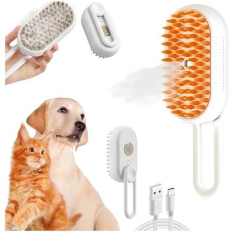 Peigne 3 en 1 pour chats et chiens Brosse à vapeur et à eau avec massage électrique de toilettage