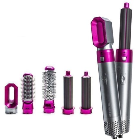 Peigne à air chaud - TD® - 5 en 1 - Sèche-cheveux - Fer à boucler automatique - Mixte