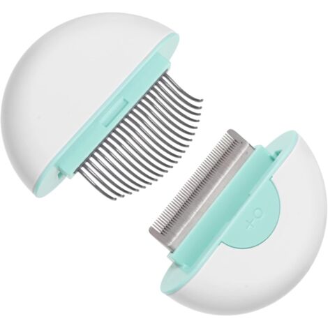 Peigne à poils de chat avec brosse de massage, outil de décapage pour le toilettage, peigne de nettoyage pour chats pour la perte de poils, démêlage, outil de toilettage pour animaux de compagnie de q