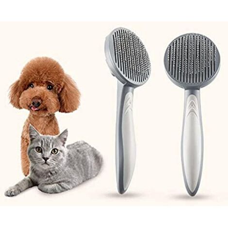 Peigne aiguille autonettoyant pour animaux de compagnie, peigne aiguille universel pour chats et chiens, peigne aiguille autonettoyant pour fournitures pour animaux de compagnie.