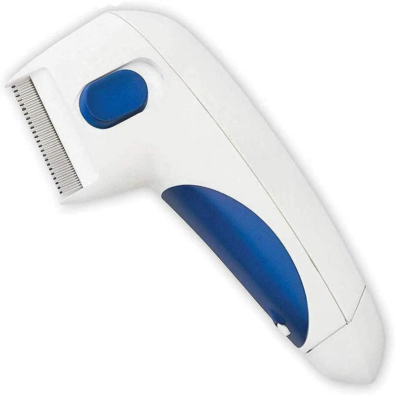 Alovez - Peigne anti-puces pour chien chat, peigne anti-puces électronique, brosse pour peigne de toilettage pour animaux de compagnie anti-poux pour