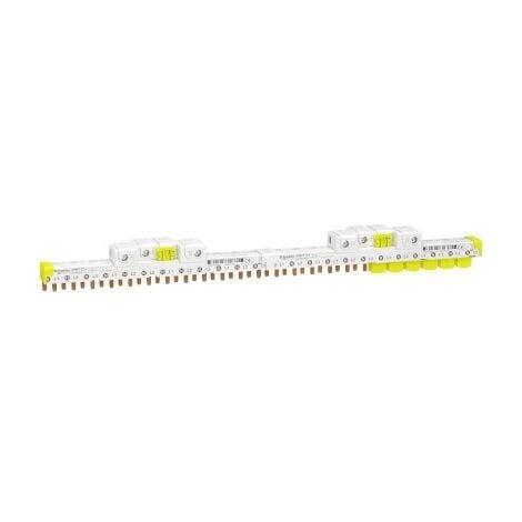 Peigne avec connecteurs intégrés - Raccordement horizontal Acti9 - 63A - 3P+N - 24 modules de 18mm