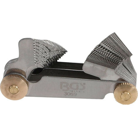 Peigne calibre jauge a filets metriques et withworth (cotes pouces) 52 lames