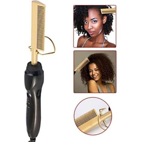 Peigne chaud électrique/peigne à lisser, peigne électrique fer à lisser baguette fers à friser lisseur peigne à chaud électrique, p