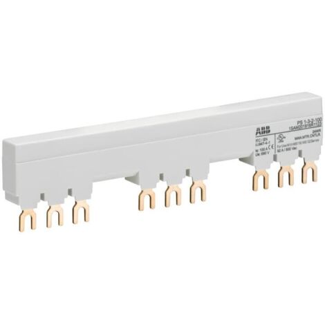 Peigne d'alimentation 100A Max pour 3 MS116/132 avec 2 contacts auxilliaires 1SAM201916R1123 ABB H440067