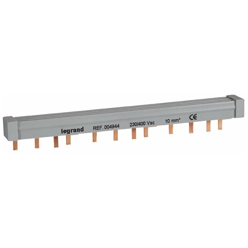 LEGRAND Peigne d'alimentation 12 modules pour appareils t&eacute;trapolaires &agrave; vis