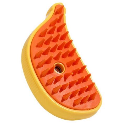 Peigne de massage pour animaux, brosse de toilettage pour chats et chiens, banane--