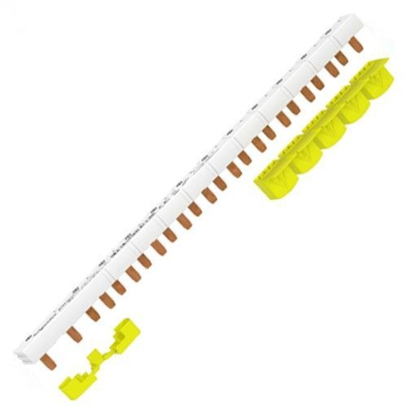 Schneider Electric - Peigne monobloc Resi9 - 1P+N - 63A - 13 modules - cache dents 5M - R9PXH213R