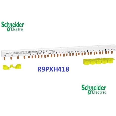 Peigne de raccordement Resi9 xp 3P+N 63A - 18 modules Schneider R9PXH418