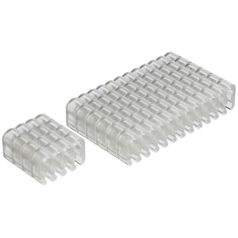 Peigne de serrage pour câbles en PVC, organisateur de câbles pour cordons d'alimentation PC 24 broches et 8 broches - 8 broches x 4, 24 broches x 6 - Couleur transparente