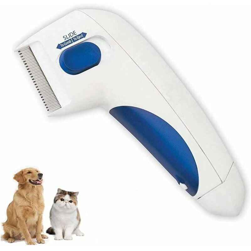 Ensoleille - Peigne Électrique Anti-Puces Pour Animaux De Compagnie, Peigne Électrique Pour Nettoyer Les Animaux De Compagnie Avec Poux, Peigne