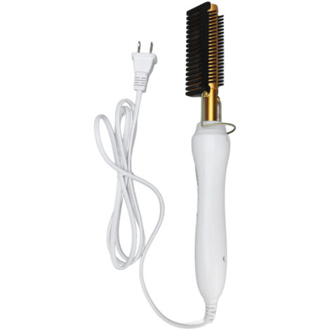 Peigne Électrique Chauffant Rapide, Double Tension, Sûr et Pratique pour Lissage de Cheveux - Idée Cadeau avec Prise US