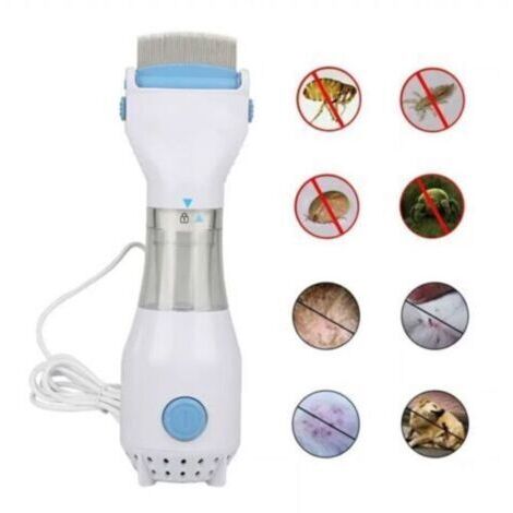 Peigne électrique contre les puces pour animaux de compagnie, dissolvant de puces électrique, brosse de nettoyage contre les puces, Prise de Charge Murale，366cm