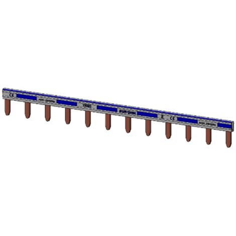 Peigne Horizontal / barre de pontage - 1P - 63A - 12 dents - 19085 - Eur'Ohm