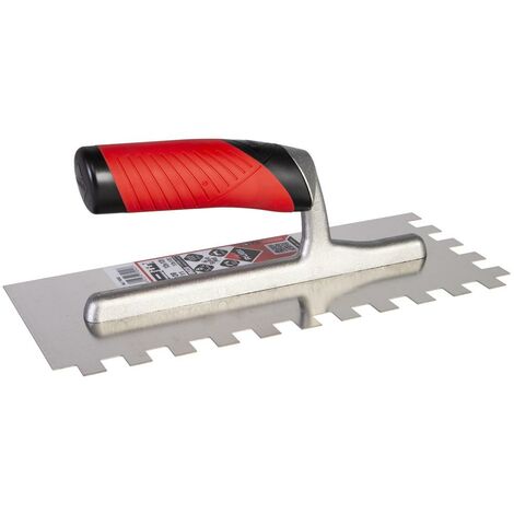 Rubi – Peigne INOX pour colle à carrelage 74942 – Longueur 28 cm – Hauteur denture 12 mm – Largeur denture 12 mm