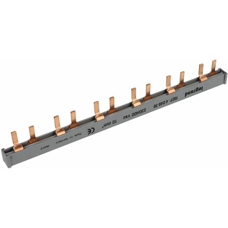 LEGRAND - Peigne alimentation HX3 4P tête de groupe Long. 12 modules  Ref.405201