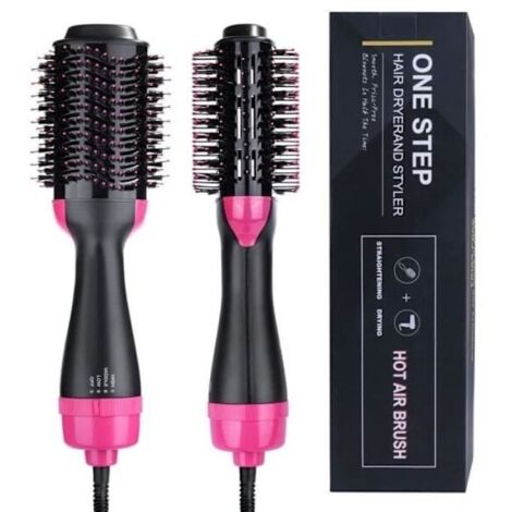 Peigne lisseur chauffant ionique, sèche-cheveux 3 en 1, lisseur et peigne à ions négatifs de qualité professionnelle.
