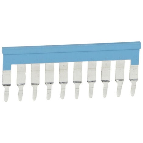 Peigne pour 10 blocs de jonction à vis ou ressort Viking3 pas 6mm bleu (037503)