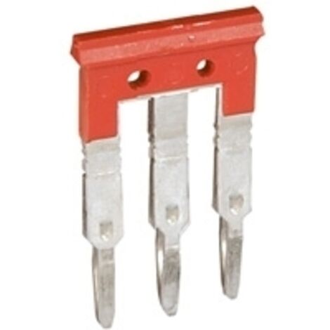 Peigne pour 3 blocs de jonction à vis ou ressort viking 3 pas 8mm rouge LEGRAND 037507