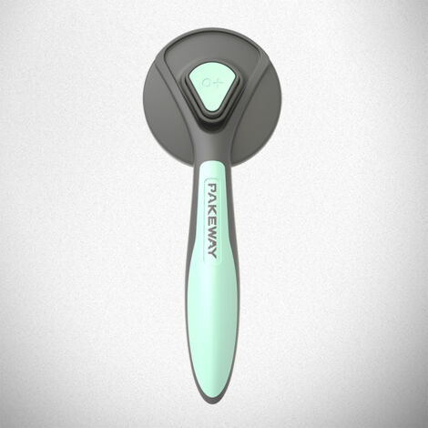 Peigne pour animaux de compagnie pour enlever les poils flottants Peigne pour chats Nettoyage de la brosse en un clic Peigne à cheveux Peigne à épingles pour chats gris(menthe fraîche)