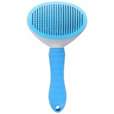 Peigne pour chat Animaux de compagnie Peigne d'épilation Chat Chien Brosse de toilettage Brosse autonettoyante Slicker pour la perte de cheveux et le toilettage Fournitures pour animaux de compagnie b