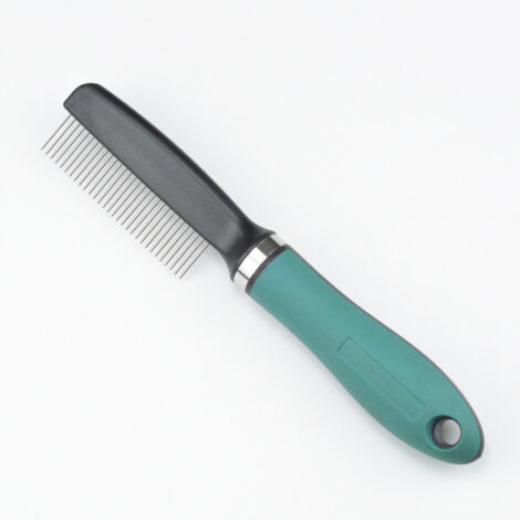 Peigne pour chat - Peigne à dents larges vert (1 pièce) Accessoires pour animaux - Brosse de toilettage pour chat