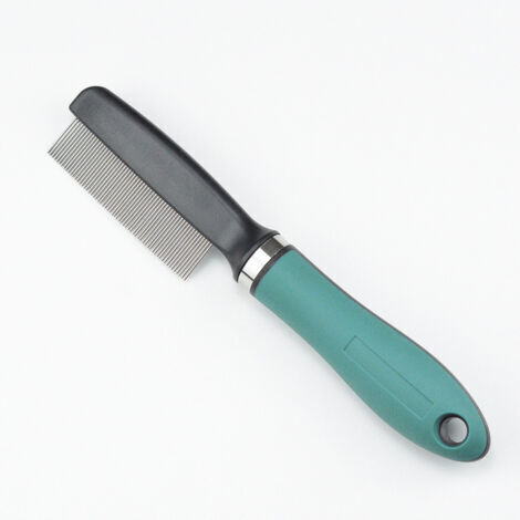 Peigne pour chat, vert, à dents plates, peigne à dents fines, 1 pièce, accessoires pour animaux, brosse de toilettage pour chat