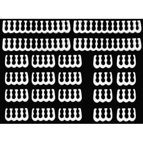 Peignes pour rallonge de câble d'alimentation : 4 x 24 broches / 16 x 8 broches / 4 x 6 broches / Blanc, Noir