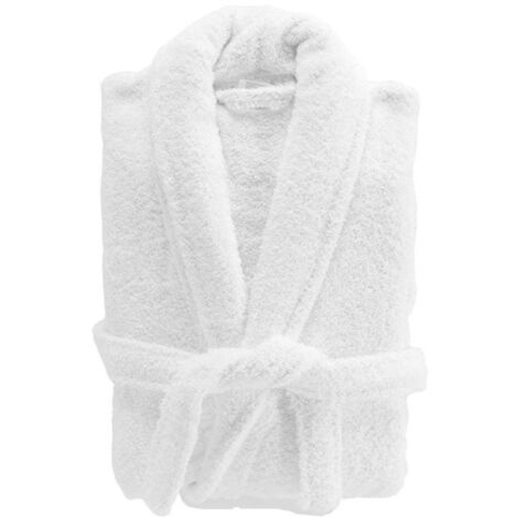 Peignoir Col Châle en Coton "Tendresse" Blanc