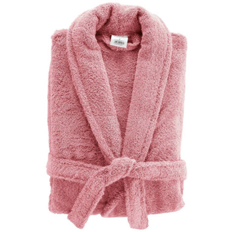 Peignoir Col Châle en Coton "Tendresse" Bois de Rose