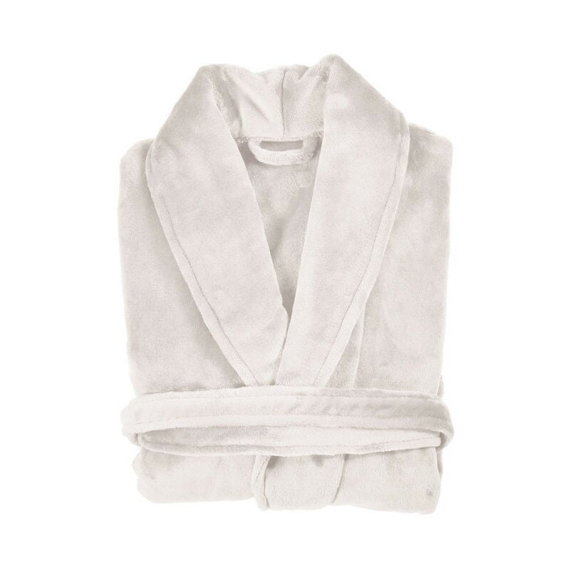 Peignoir Col chà¢le Velours polyester 300 g/m² Doris Vent Du Sud Ecru